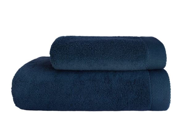 Handduk 50x90 Misty tjock marinblå 100% bomull 450g Zero Twist mjuk