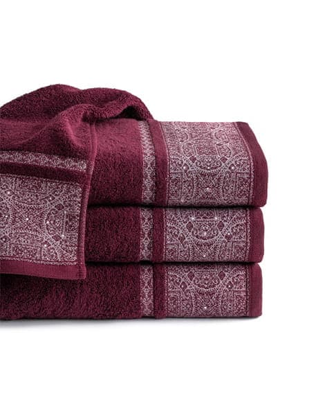 Sofia håndklæde 70x140 bordeaux 500g 100% bomuld