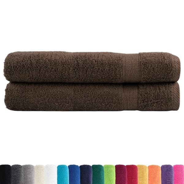 Premium handdukar SOLUND 2 st brun 100x200cm 600gsm