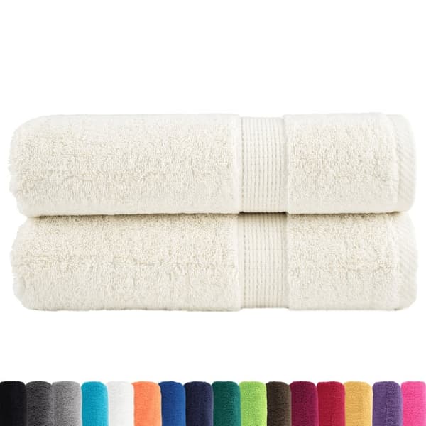 Premium badhanddukar SOLUND 2 st gräddvit 70x140 cm 600 gsm