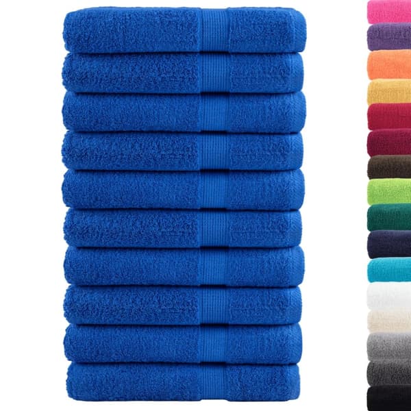 Premium handdukar SOLUND 10 st blå 100x200cm 600gsm