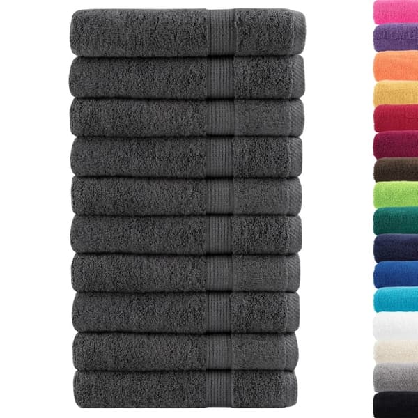 Premium handdukar SOLUND 10 st antracit 100x200cm 600gsm