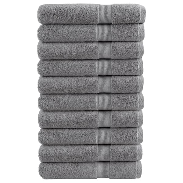Premium handdukar SOLUND 10 st grå 100x200cm 600gsm