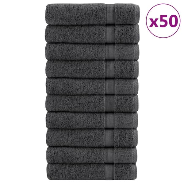 Premium handdukar SOLUND 50 st antracit 50x100cm 600gsm
