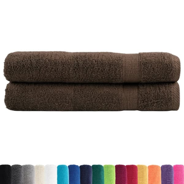 Premium bastuhanddukar SOLUND 2st brun 80x200cm 600gsm