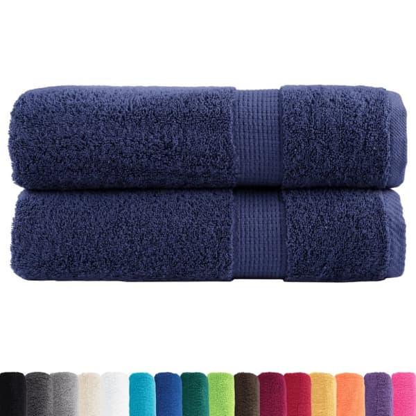Premium badhanddukar SOLUND 2st marinblå 100x150cm 600gsm