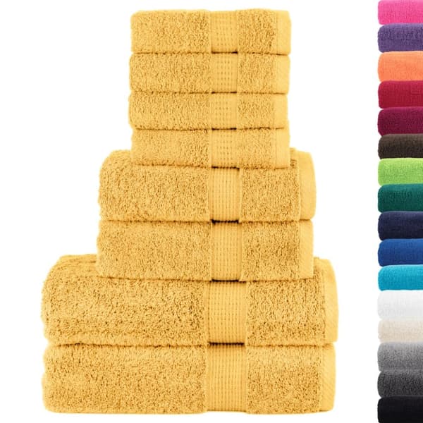 Premium handdukar 8 st SOLUND guld 600 gsm