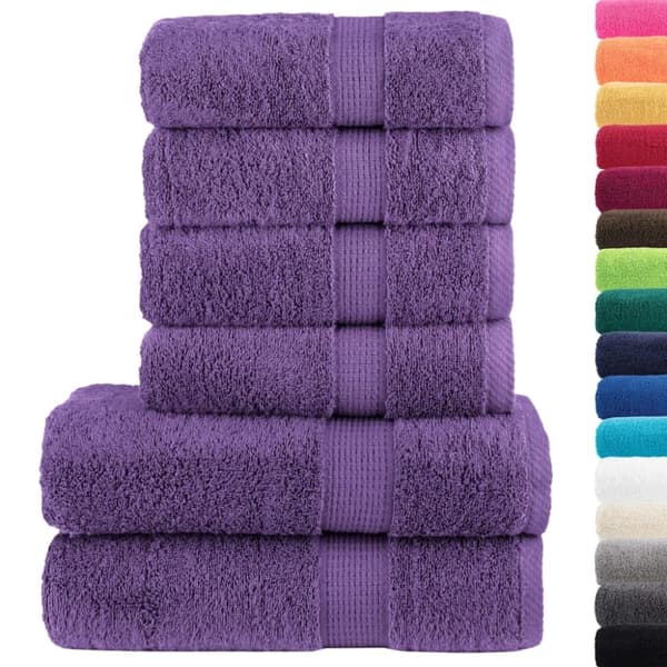 Premium handdukar 6 st SOLUND lila 600 gsm
