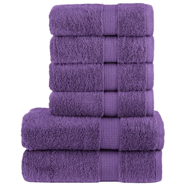 Premium handdukar 6 st SOLUND lila 600 gsm