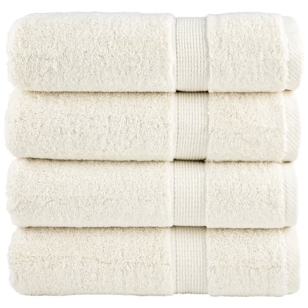 Premium badhanddukar SOLUND 4 st gräddvit 70x140 cm 600 gsm