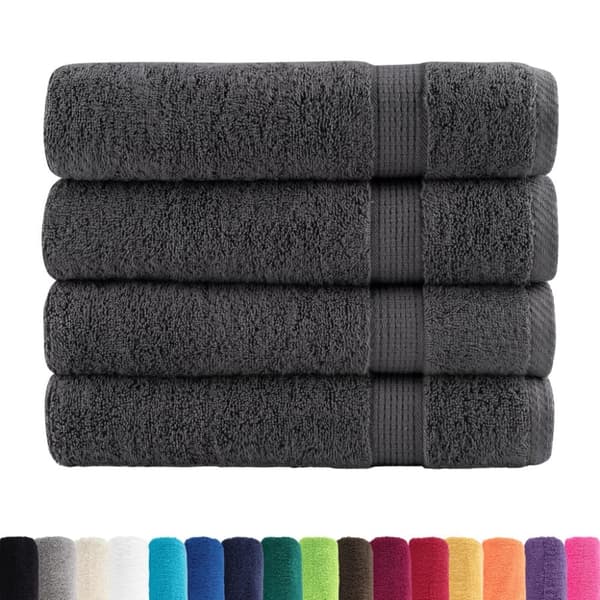Premium badhanddukar SOLUND 4 st antracit 70x140cm 600gsm