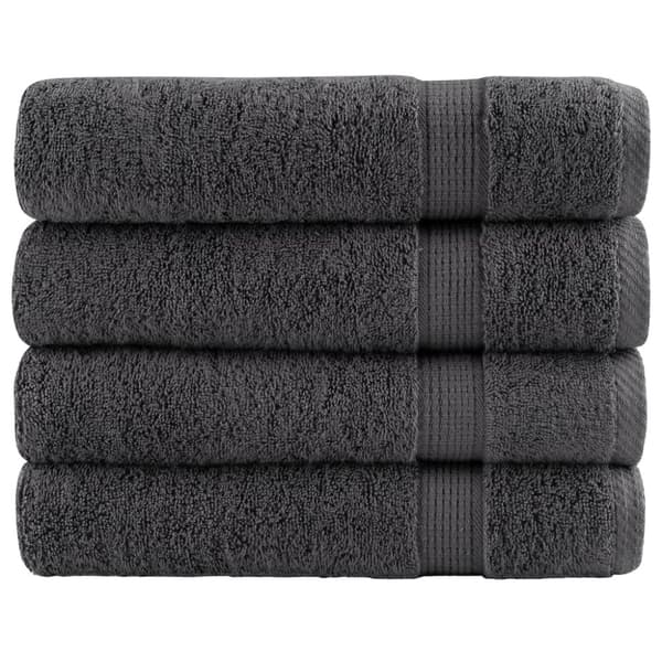 Premium badhanddukar SOLUND 4 st antracit 70x140cm 600gsm