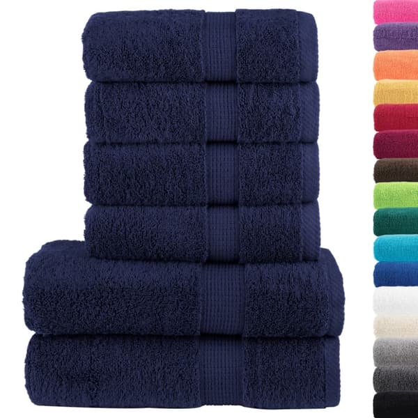 Premium handdukar 6 st SOLUND marinblå 600 gsm