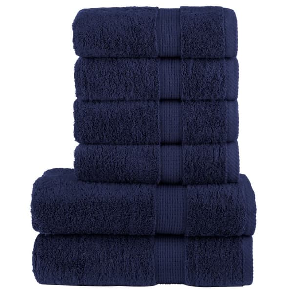 Premium handdukar 6 st SOLUND marinblå 600 gsm