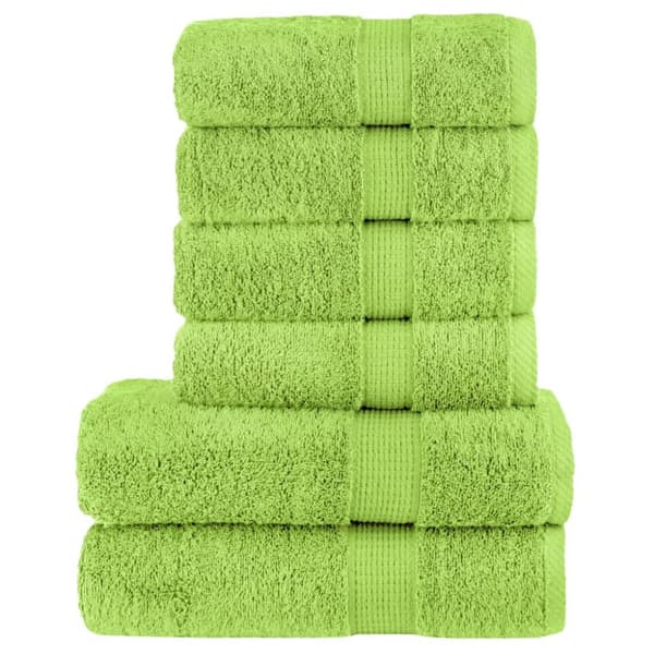 Premium handdukar 6 st SOLUND äppelgrön 600 gsm