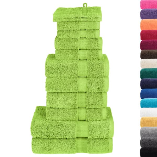 Premium handdukar 12 st SOLUND grön 600 gsm