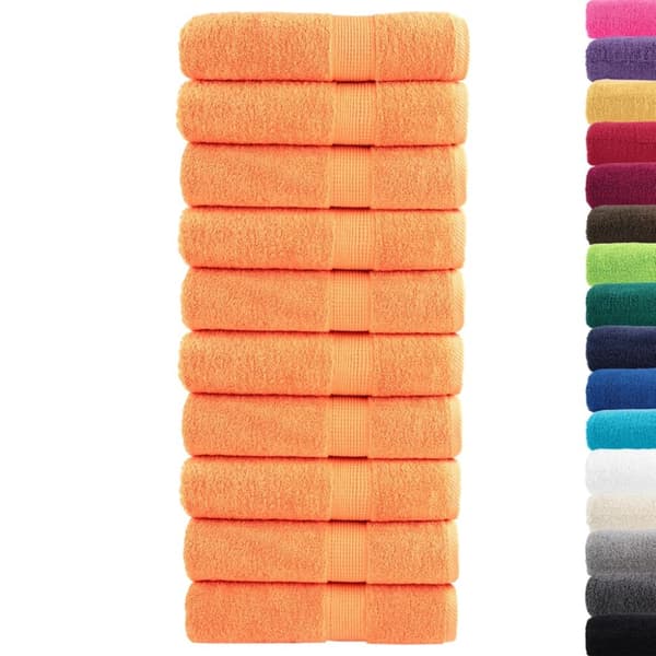 Premium handdukar SOLUND 10 st orange 50x100 cm 600 gsm