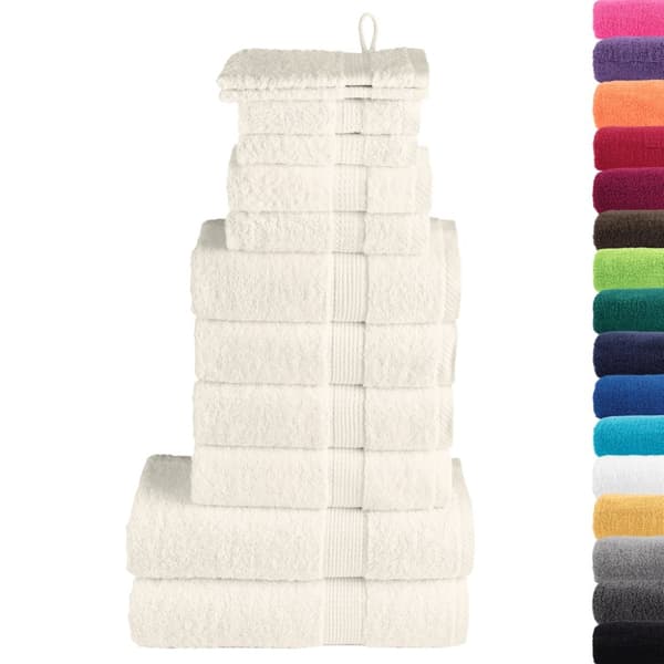 Premium handdukar 12 st SOLUND gräddvit 600 gsm