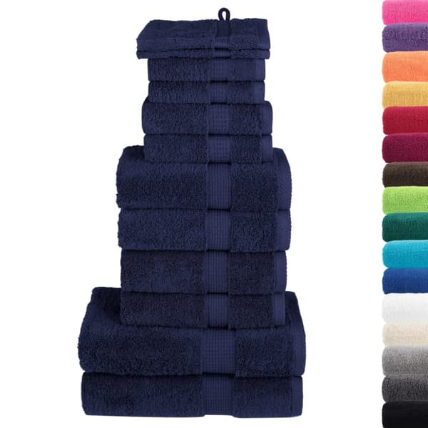 Premium handdukar 12 st SOLUND marinblå 600 gsm