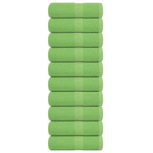 Gästhanddukar 10 st äppelgrön 30x50 cm 360 gsm 100% bomull