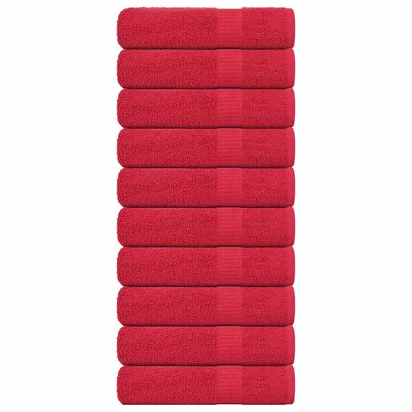 Badlakan 10 st röd 100x150 cm 360 gsm 100% bomull