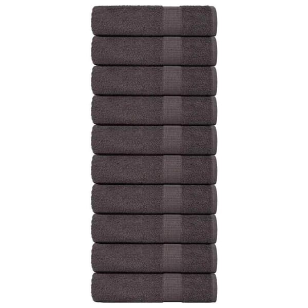 Duschhanddukar 10 st antracit 70x140 cm 360 gsm 100% bomull