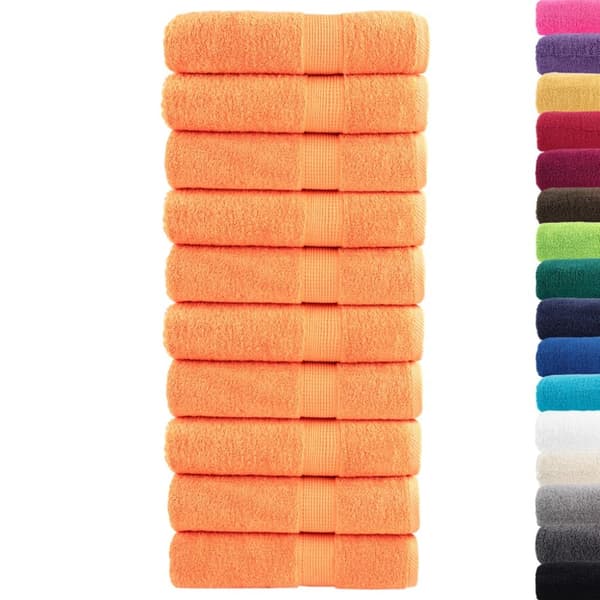 Premium badhanddukar SOLUND 10 st orange 70x140 cm 600 gsm