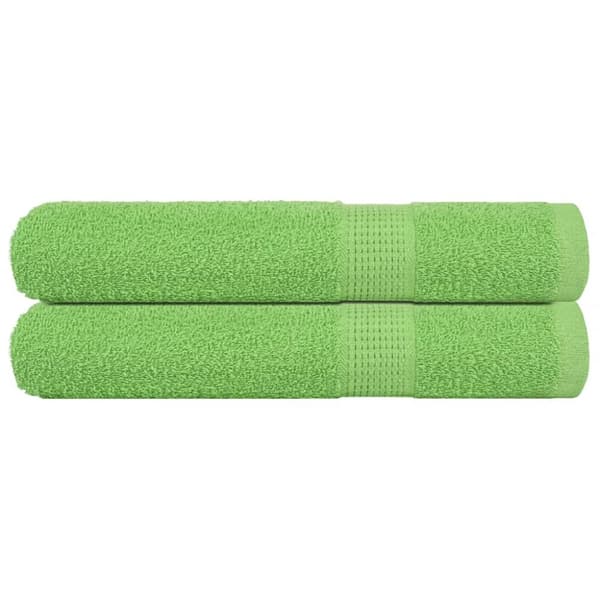 Bastuhanddukar 2 st äppelgrön 80x200 cm 360 gsm 100% bomull