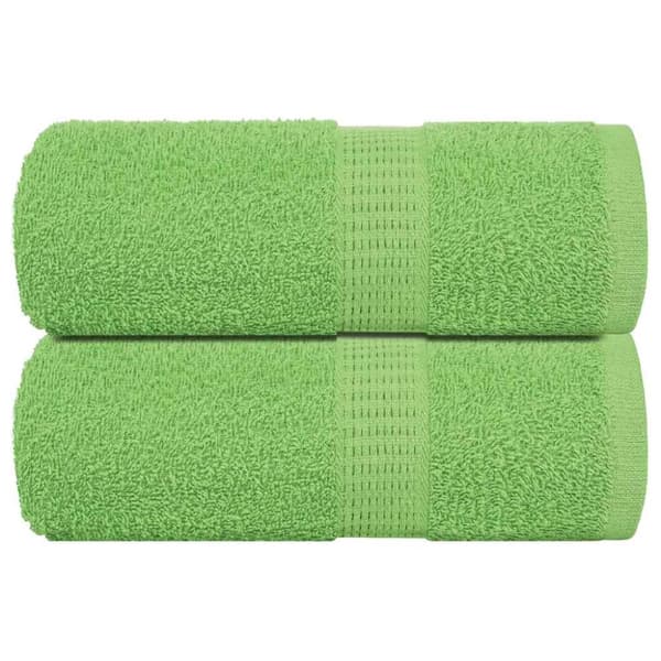 Gästhanddukar 2 st äppelgrön 30x50 cm 360 gsm 100% bomull