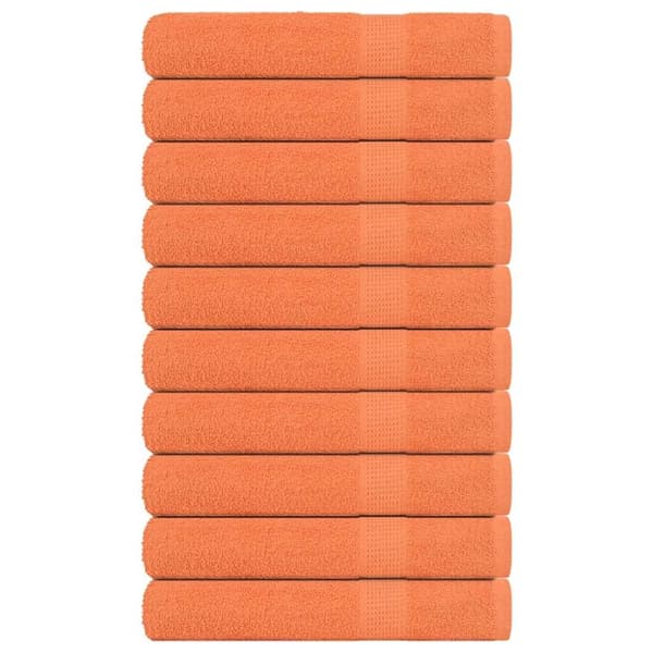 Bastuhanddukar 10 st orange 80x200 cm 360 gsm 100% bomull