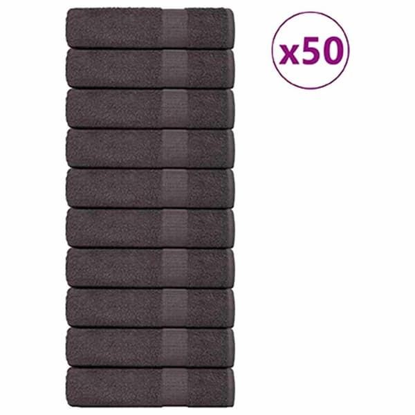 Duschhanddukar 50 st antracit 70x140 cm 360 gsm 100% bomull