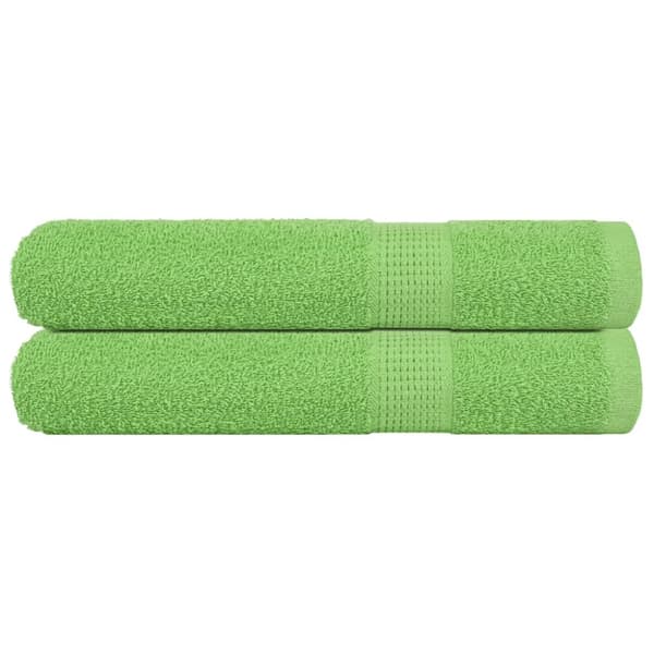 Handdukar 2 st äppelgrön 100x200 cm 360 gsm 100% bomull