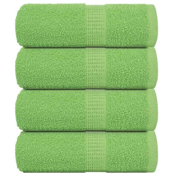 Gästhanddukar 4 st äppelgrön 30x30 cm 360 gsm 100% bomull