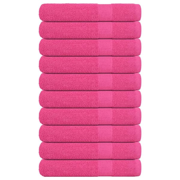 Bastuhanddukar 10 st rosa 80x200 cm 360 gsm 100% bomull