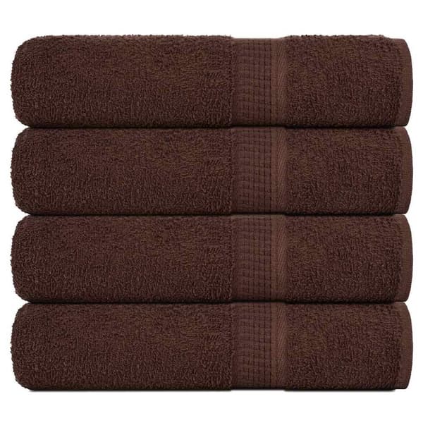 Duschhanddukar 4 st brun 70x140 cm 360 gsm 100% bomull