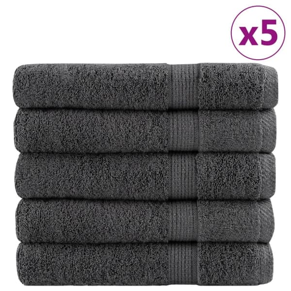 Premium handdukar SOLUND 25 st antracit 100x200cm 600gsm