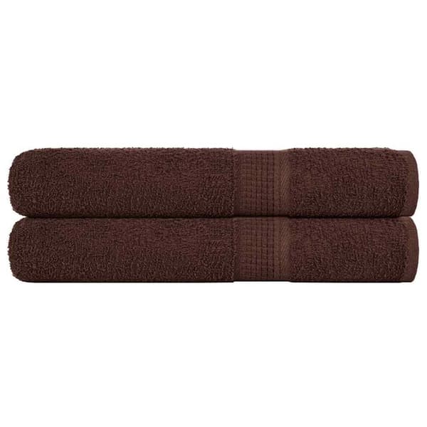 Handdukar 2 st brun 100x200 cm 360 gsm 100% bomull