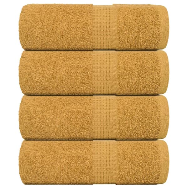 Tvålhanddukar 4 st guld 30x30 cm 360 gsm 100% bomull