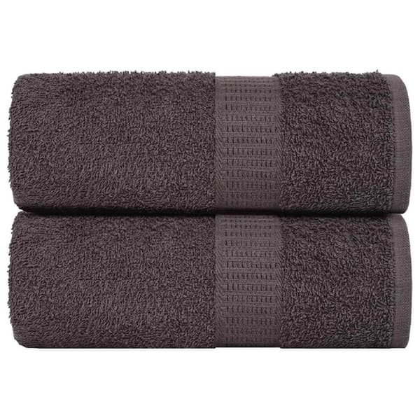 Gästhanddukar 2 st antracit 30x50 cm 360 gsm 100% bomull