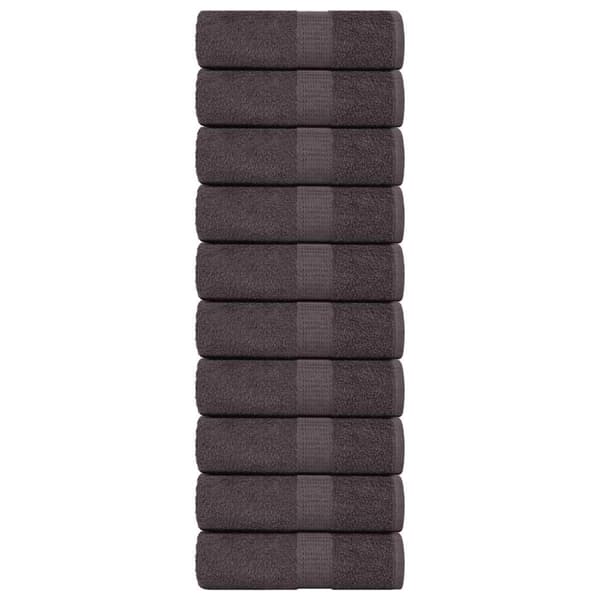 Gästhanddukar 10 st antracit 30x50 cm 360 gsm 100% bomull