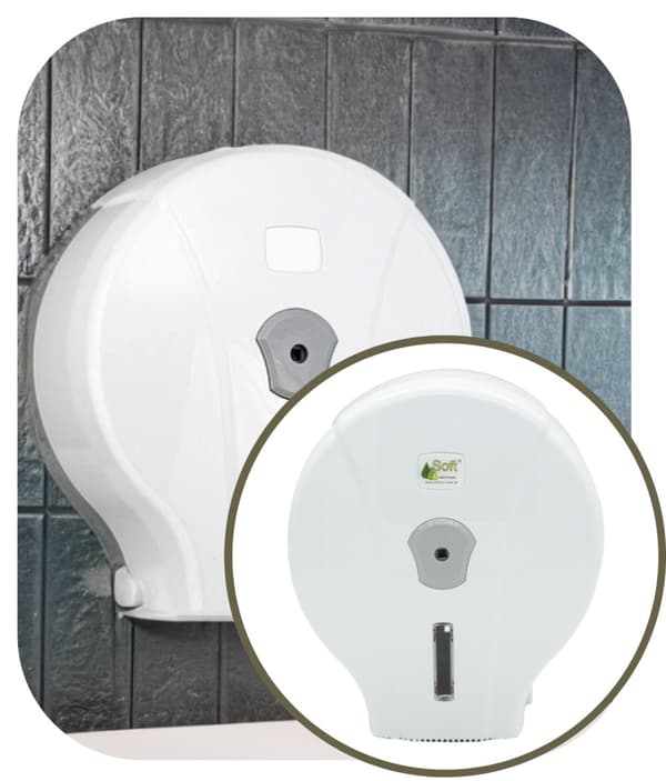 Jumbo toalettpappersdispenser 19 cm eco Soft