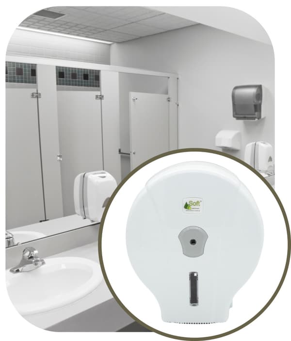 Jumbo toalettpappersdispenser 19 cm eco Soft