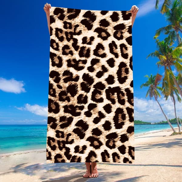 STRANDHANDDUCK 180x100 LEOPARD