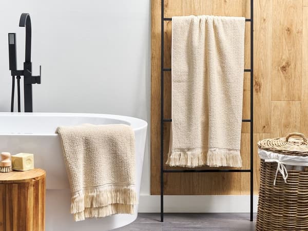 Set med 2 ATIU handdukar bomull frotté beige Lumarko!