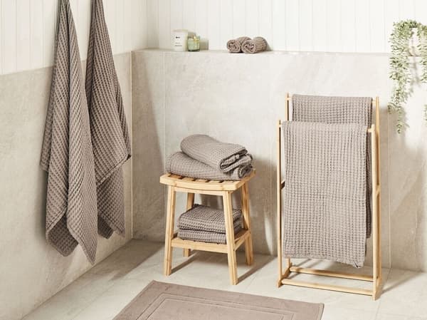 Set med 11 handdukar AREORA Bomull Beige-grå Lumarko!