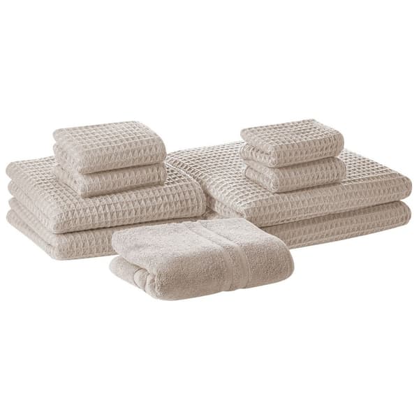 Sæt med 9 håndklæder AREORA Bomuld Beige Lumarko!