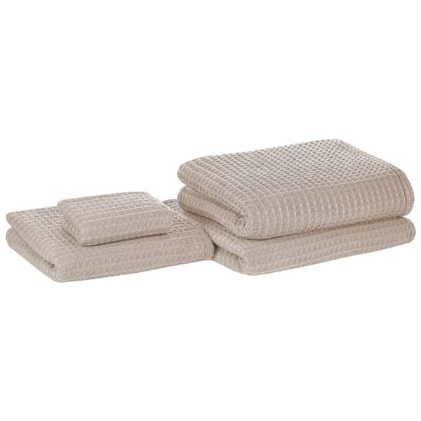 Set med 4 handdukar AREORA bomull beige Lumarko!