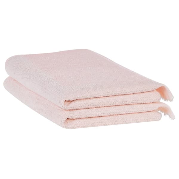 Set med 2 ATIU handdukar i bomullsfrotté Pastellrosa Lumarko!