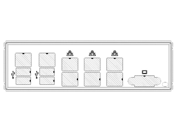 Supermicro MCP-260-00084-0N, Stativ, I/O-skjold, Metall, Sølv