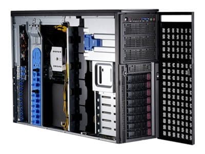 Supermicro GPU SuperWorkstation 7049GP-TRT - Tower 4U - ingen CPU inntil - RAM 0 GB - uten HDD - AST2500 - Gigabit Ethernet, 10 Gigabit Ethernet - ut Grå